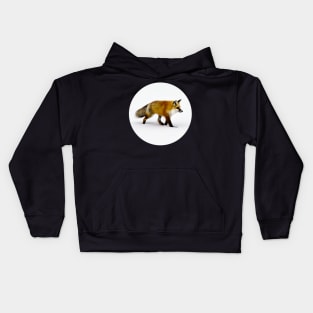 Vintage Fox in the Snow Kids Hoodie